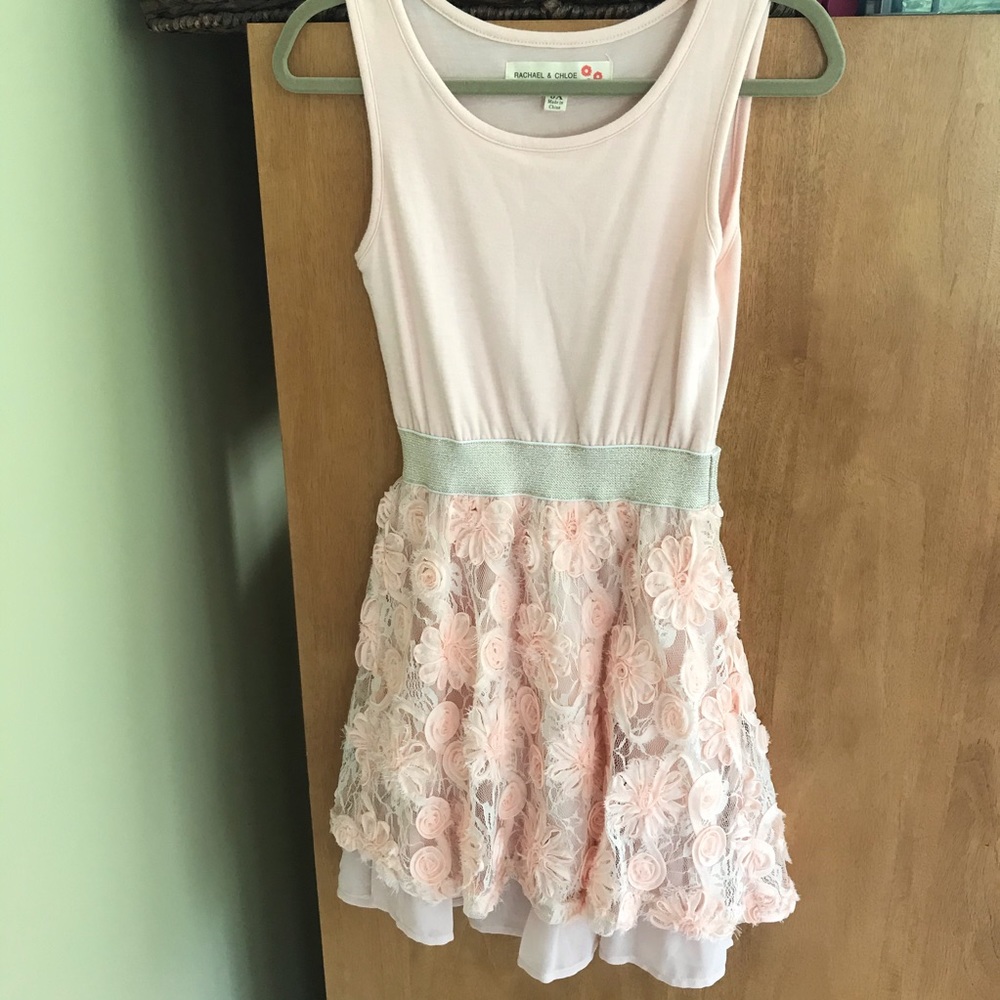 Rachel and Chloe Girls 6x peach dress